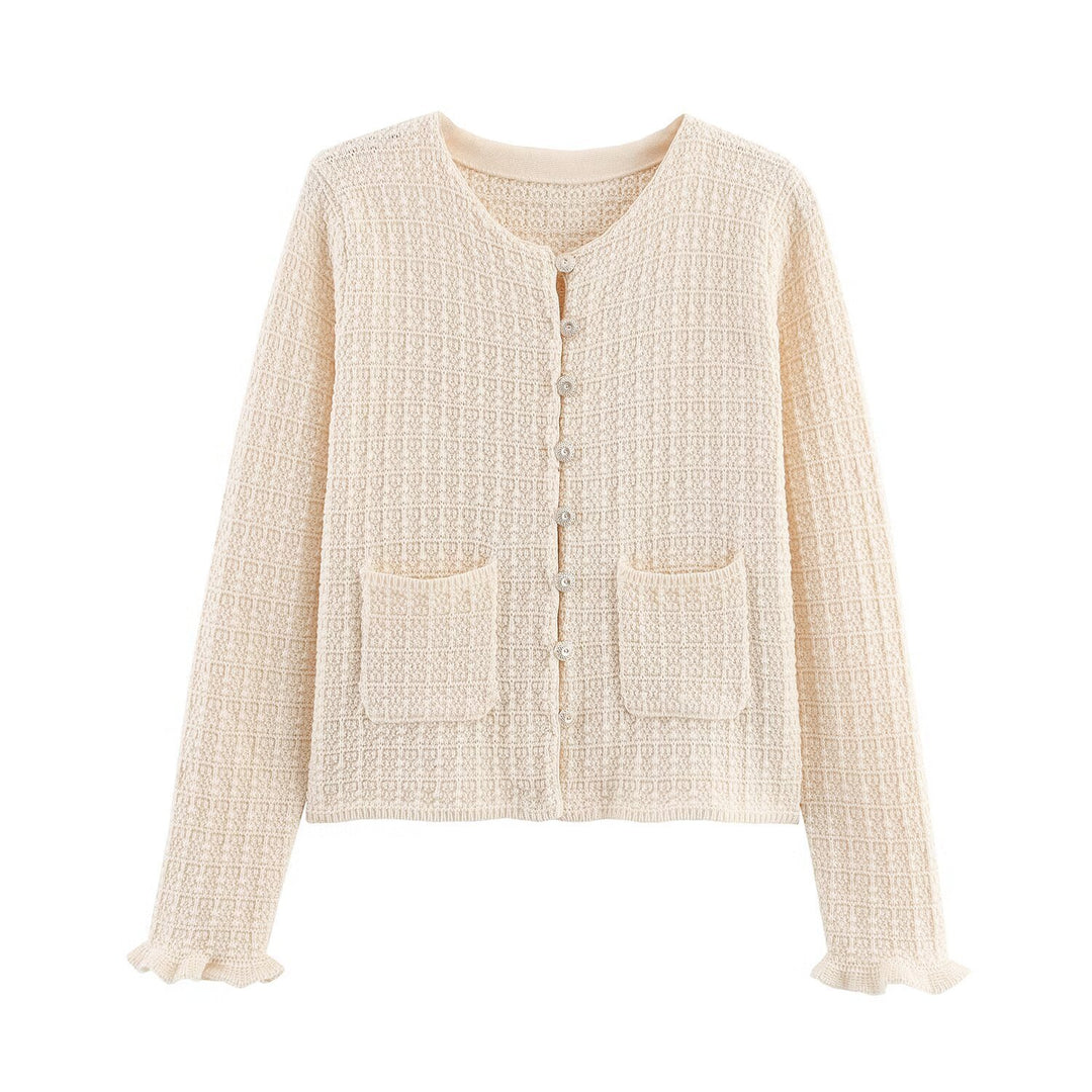 Ladies fine cardigan with buttons and pockets Lune London