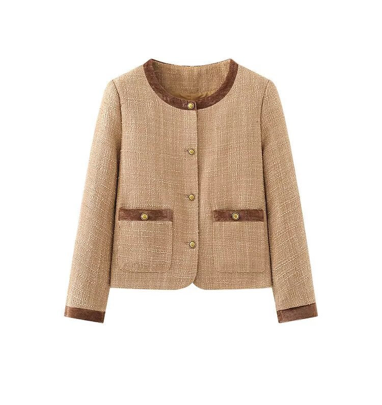 Veste blazer courte féminine à la mode avec des détails de boutons élégants Chic & Stil