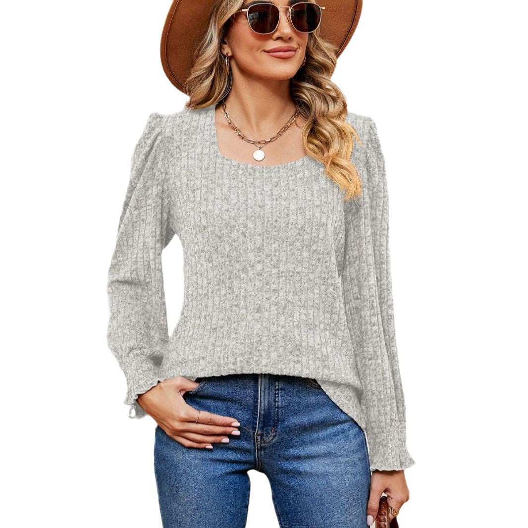 Ladies fashion sweater with balloon sleeves Lune London