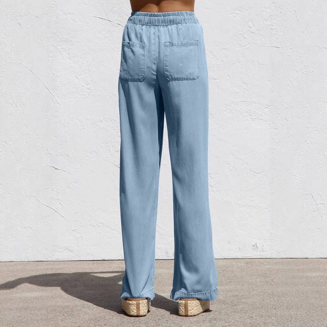 Women's loose, comfortable summer pants with adjustable waistband and relaxed fit