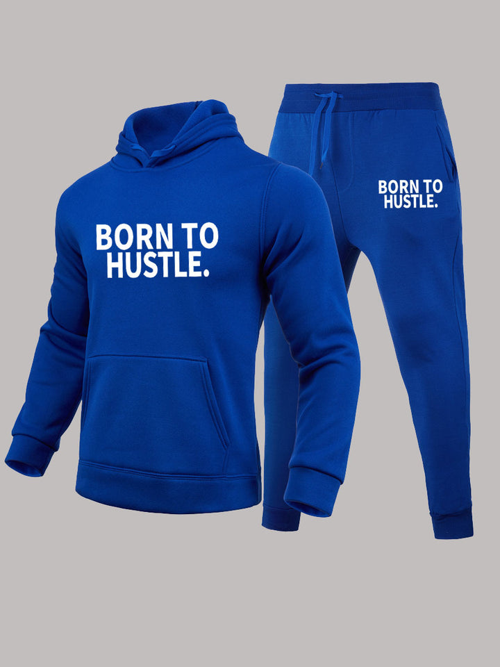 Men's sports outfit with a modern pattern and a motivational inscription Lune London