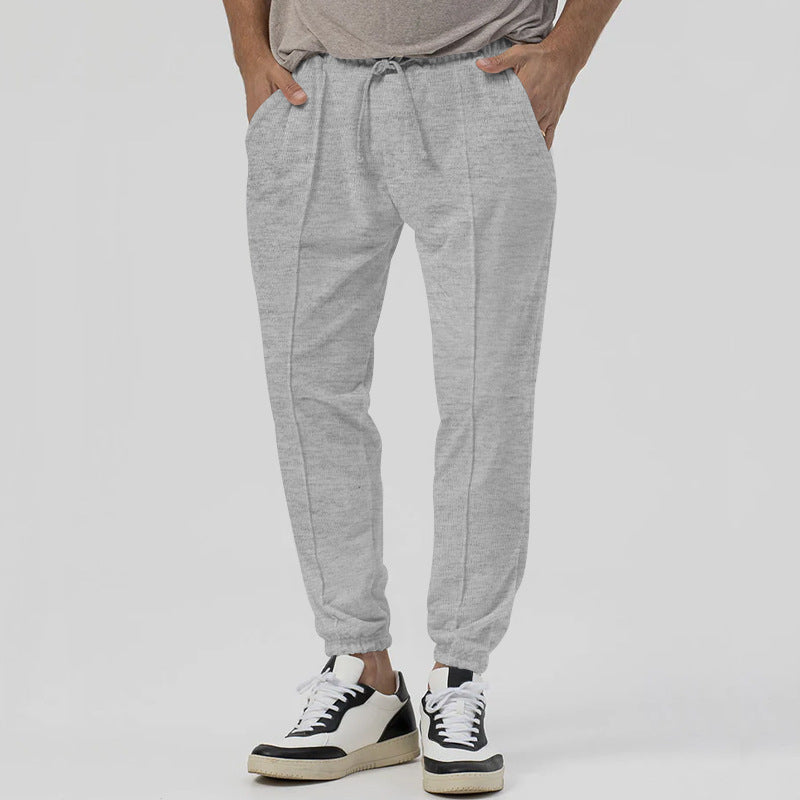 Casual men's jogger pants with elastic waistband and practical side pockets Lune London