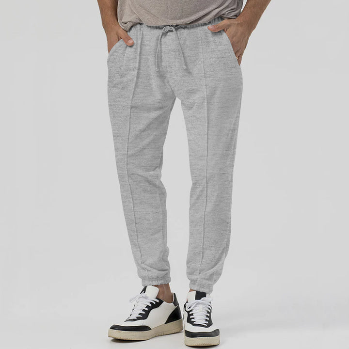 Casual men's jogger pants with elastic waistband and practical side pockets Lune London