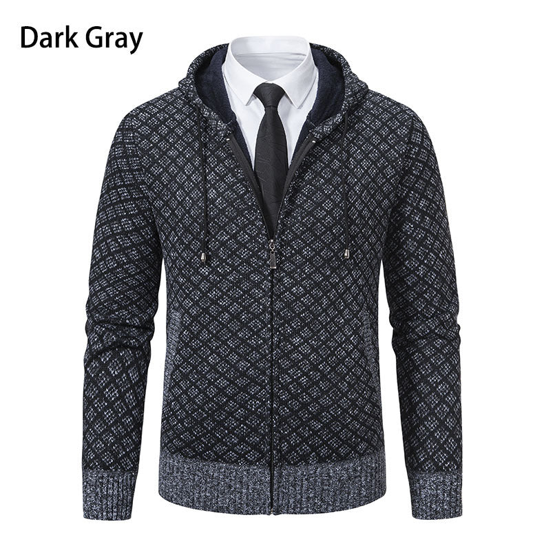 Trendy hooded sweatshirt jacket for men with an elegant pattern Lune London