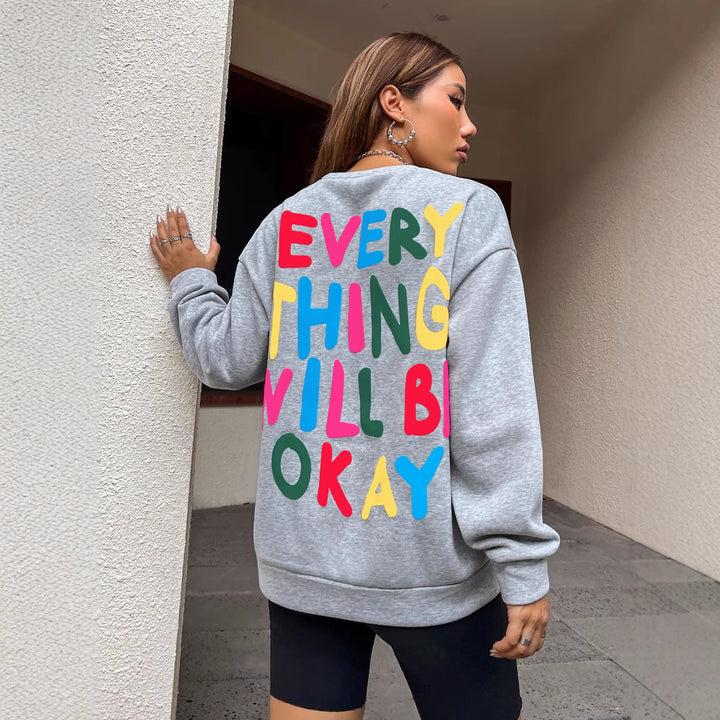 Sweat-shirt pour femmes avec lettrage coloré Chic & Stil