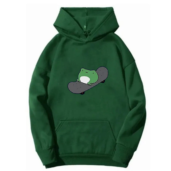 Women's hoodie with humorous frog design Chic & Stil
