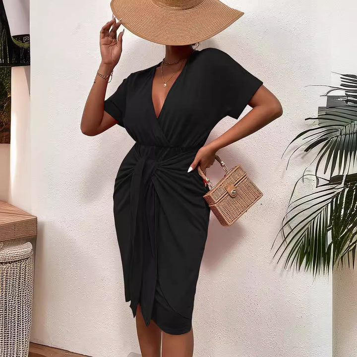 Wrap dress for women with an elegant V-neckline and a multitude of styling possibilities Lune London