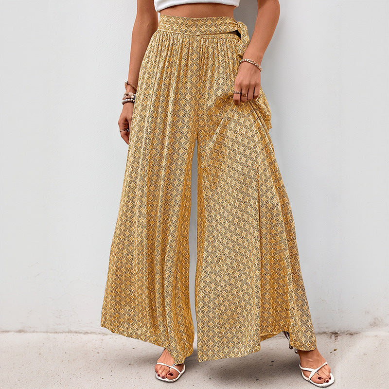 Lune London wide-leg boho printed pants for women