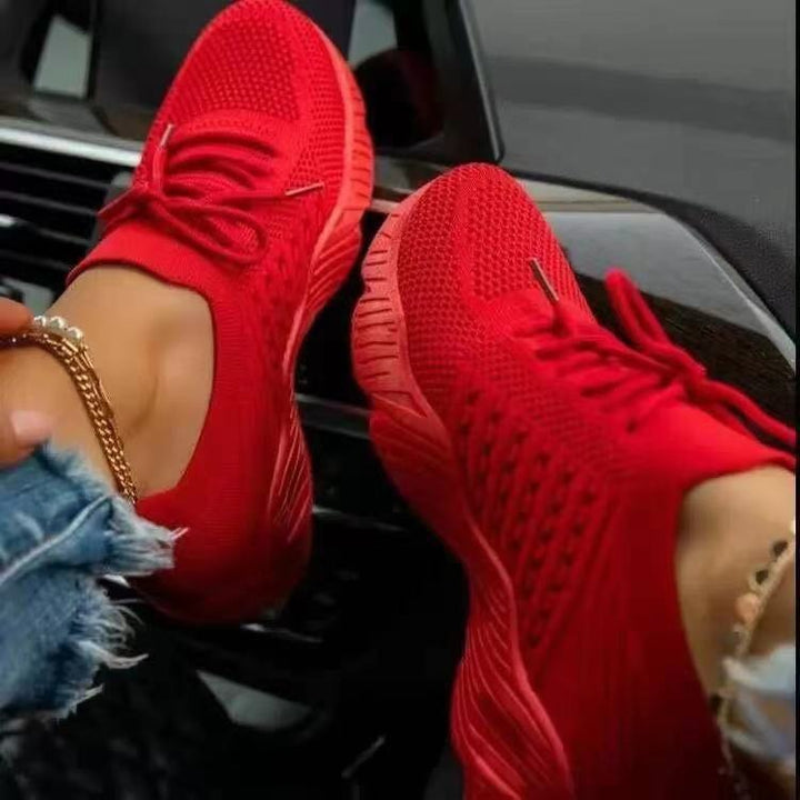 Ladies Mesh Sporty Sneakers with Breathable Sole and Chic Cushioning Technology