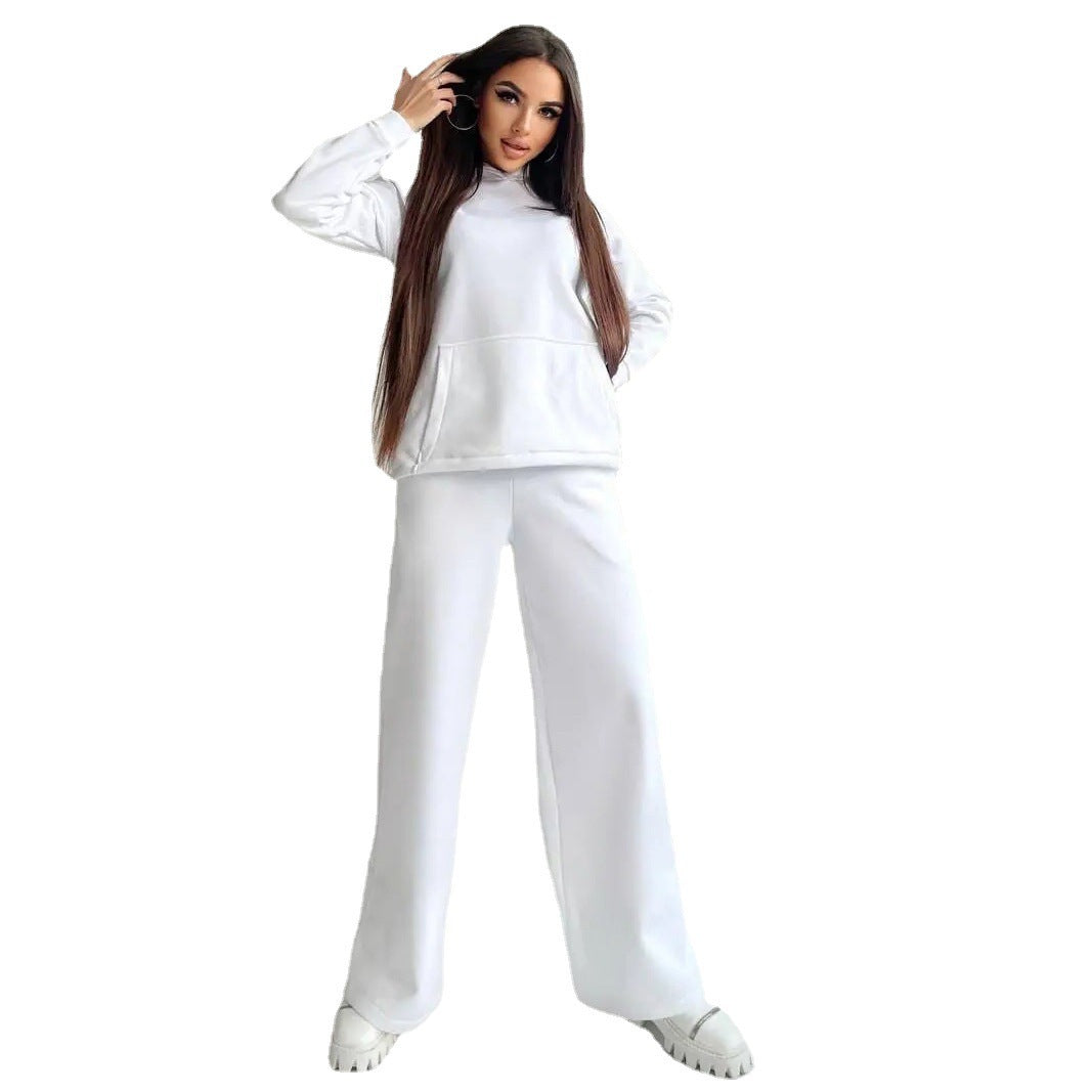 Ladies Oversized Comfortable Hoodie and Chic Puff Pants Set