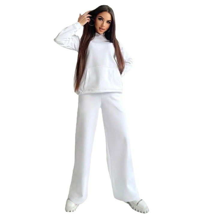 Ladies Oversized Comfortable Hoodie and Chic Puff Pants Set
