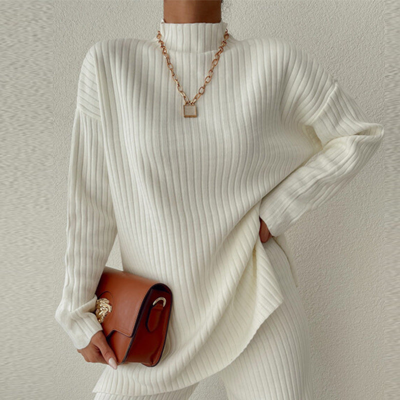 Pull femme au design côtelé moderne avec coupe décontractée Chic & Stil