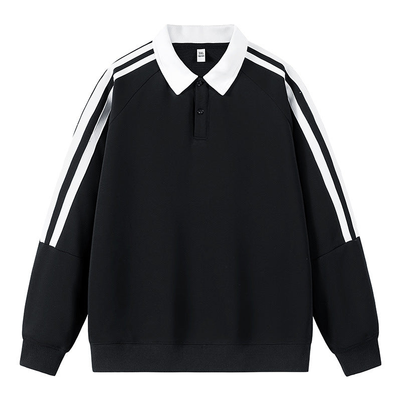 Lightweight sporty sweat shirt for men with polo collar Lune London