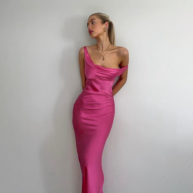 Ladies Elegant Maxi Dress Off-Shoulder Lune London