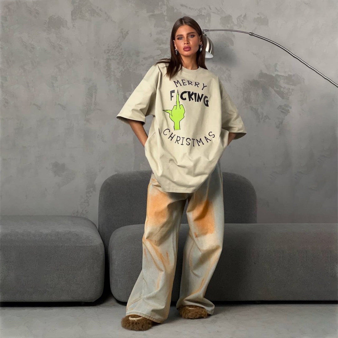 Oversized T-shirt for women with eye-catching graphic print and relaxed fit Lune London
