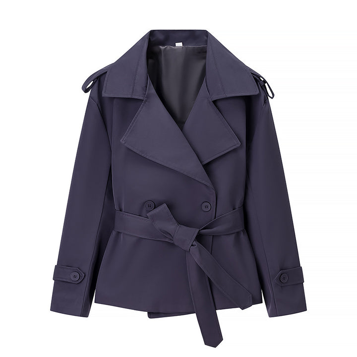 Manteau trench élégant pour femme avec ceinture et grands revers Chic & Stil