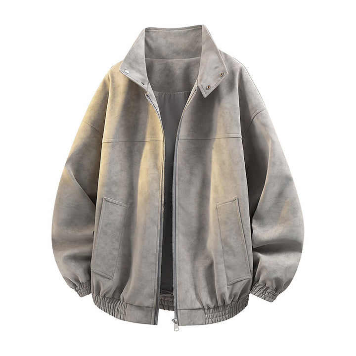 Oversized casual jacket for men with high collar and elastic waist Lune London