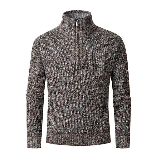 Cozy knitted sweater for men with half-zip Lune London