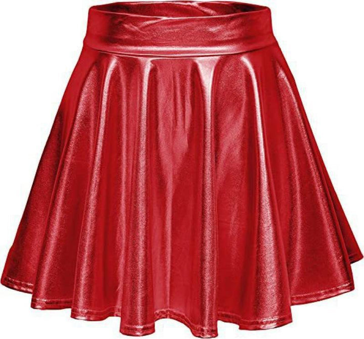 High-waisted elegant synthetic leather skirt for women Lune London