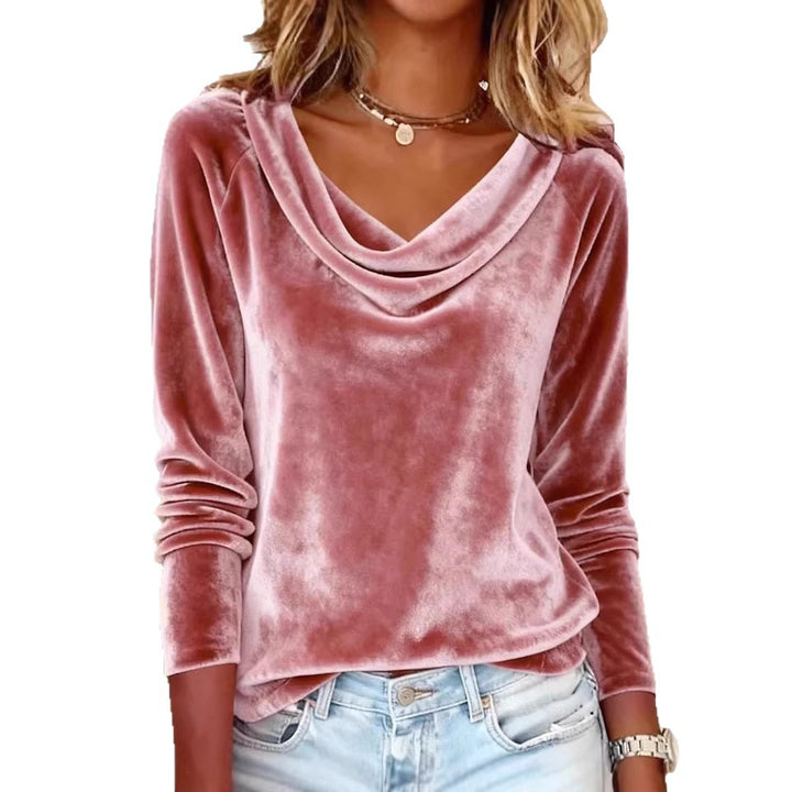 Haut velouté élégant pour femmes avec encolure bateau Chic & Stil