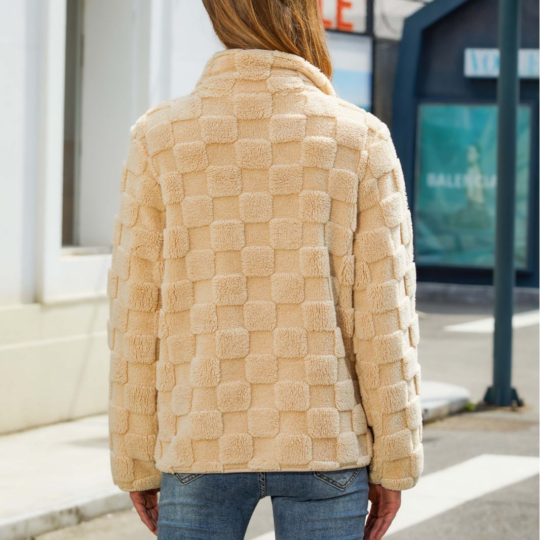 Ladies Cozy Transition Jacket with Textured Surface Lune London