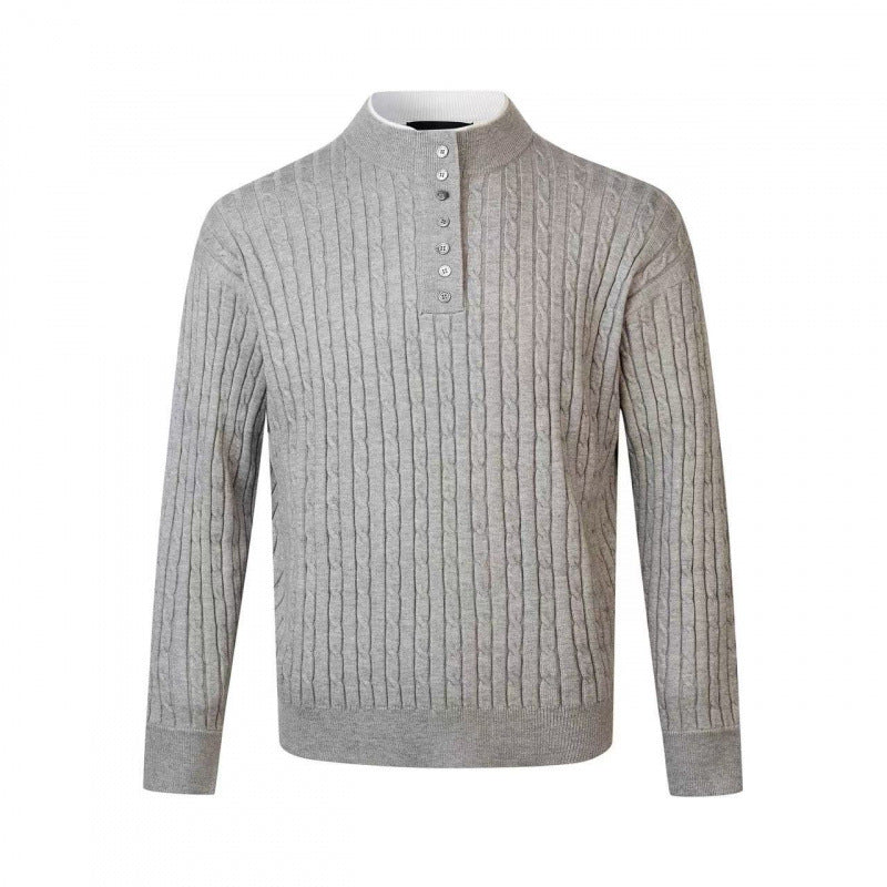 Fine knit sweater for men with decorative button details Lune London