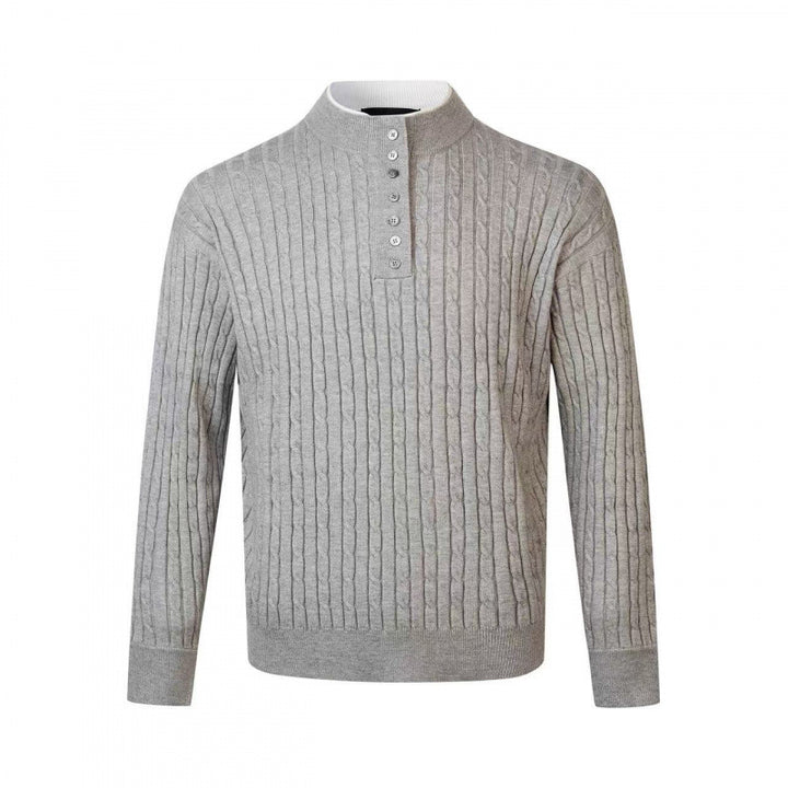 Fine knit sweater for men with decorative button details Lune London