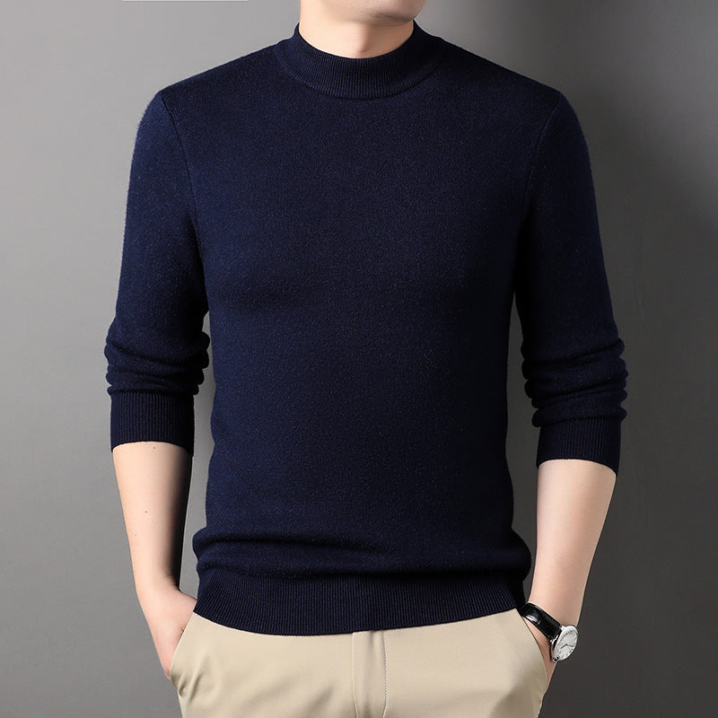 Men's Elegant Knitted Sweater with Modern High Collar Lune London