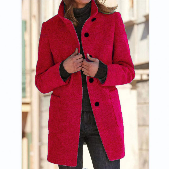 Elegant wool jacket for women with practical pockets and button closure Lune London