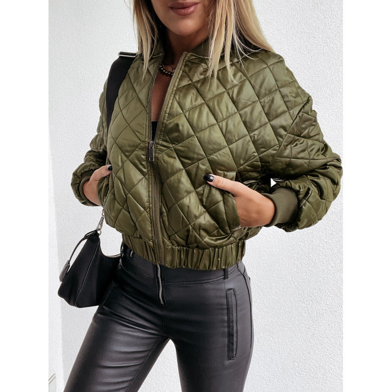 Quilted jacket for women with elastic waist and practical pockets Lune London