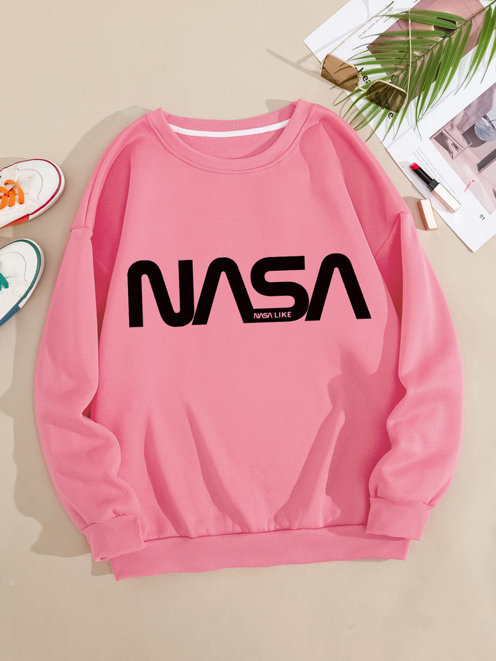 Women's casual sweatshirt with grand NASA logo Chic & Stil