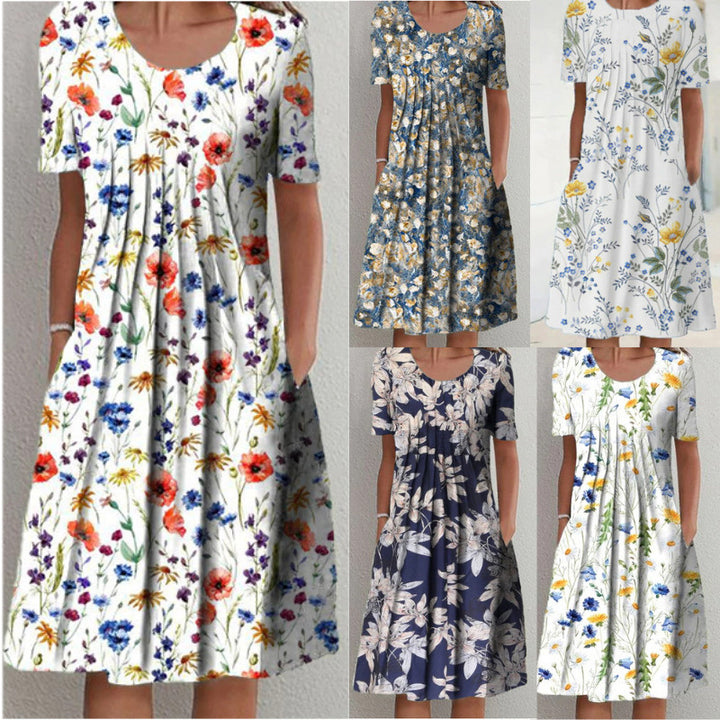 Chic and stylish women's floral casual maxi dress