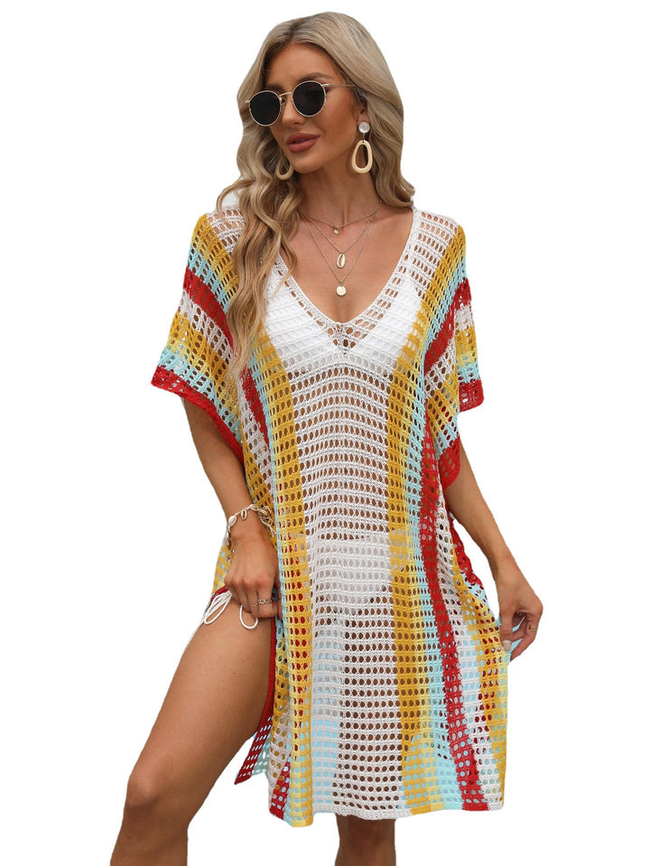 Ladies Open Mesh Beach Cover-up Dress Lune London