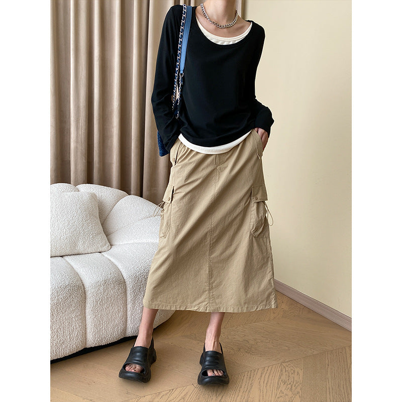 Women's long-sleeve shirt with wide neckline Chic & Stil