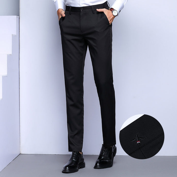 Elegant tailored suit trousers for men with a slim fit and practical pockets Lune London