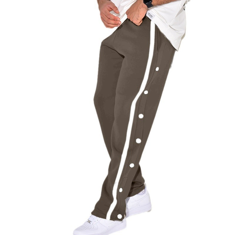 Sporty men's jogger pants with practical snap buttons Lune London