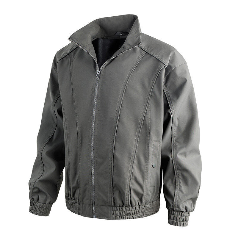 Leisure jacket for men with stand-up collar and elastic waist Lune London
