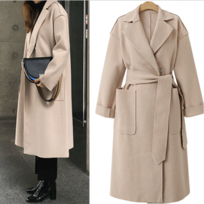 Oversized coat for women with deep lapels and pockets Lune London