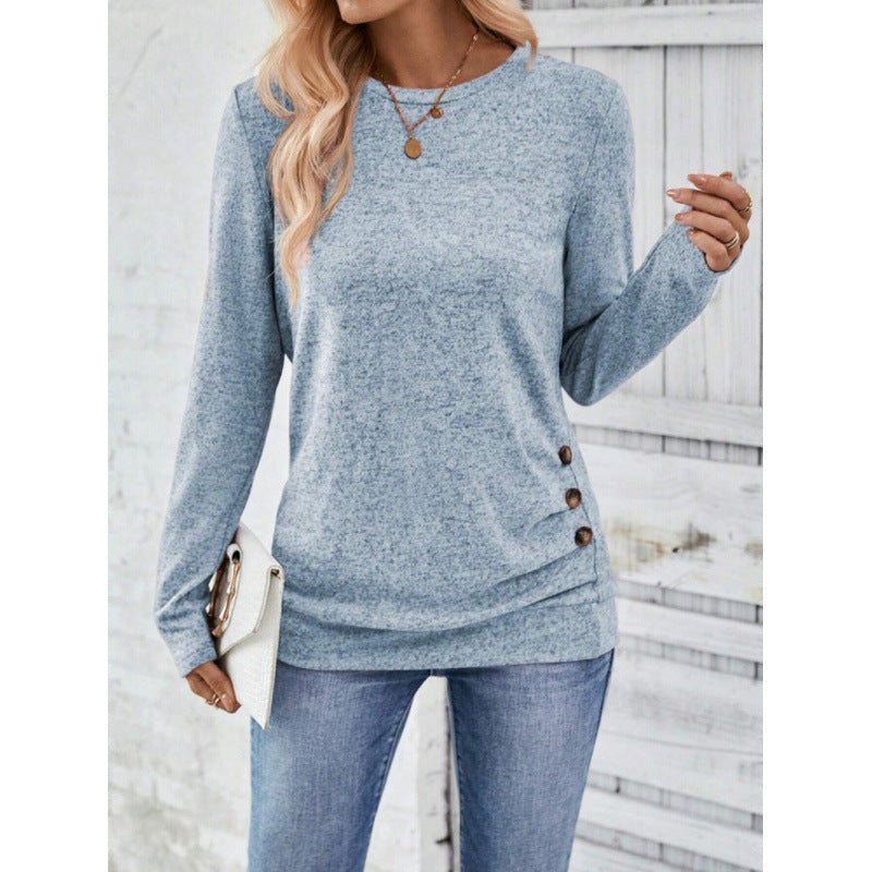 Fashionable women's top with button detail on the sides Lune London