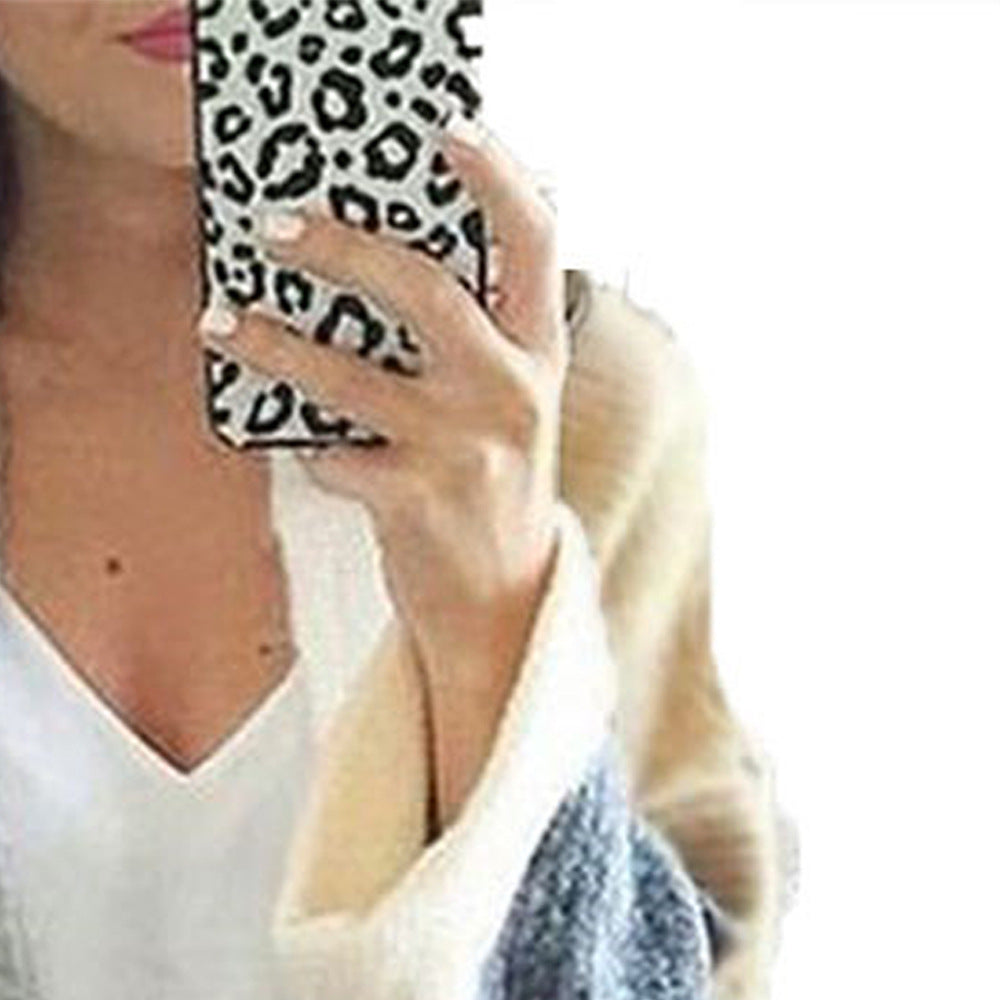 Cardigan tricoté décontracté pour femme avec un matériau doux et des blocs de couleur modernes Chic & Stil