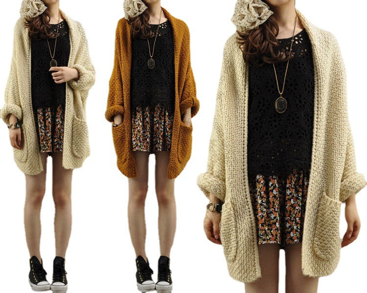 Gilet en tricot épais pour femmes avec bords bruts et poches pratiques Chic & Stil