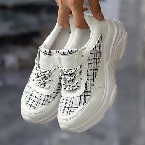 Women's sneakers with a textured upper material and a breathable sole Lune London