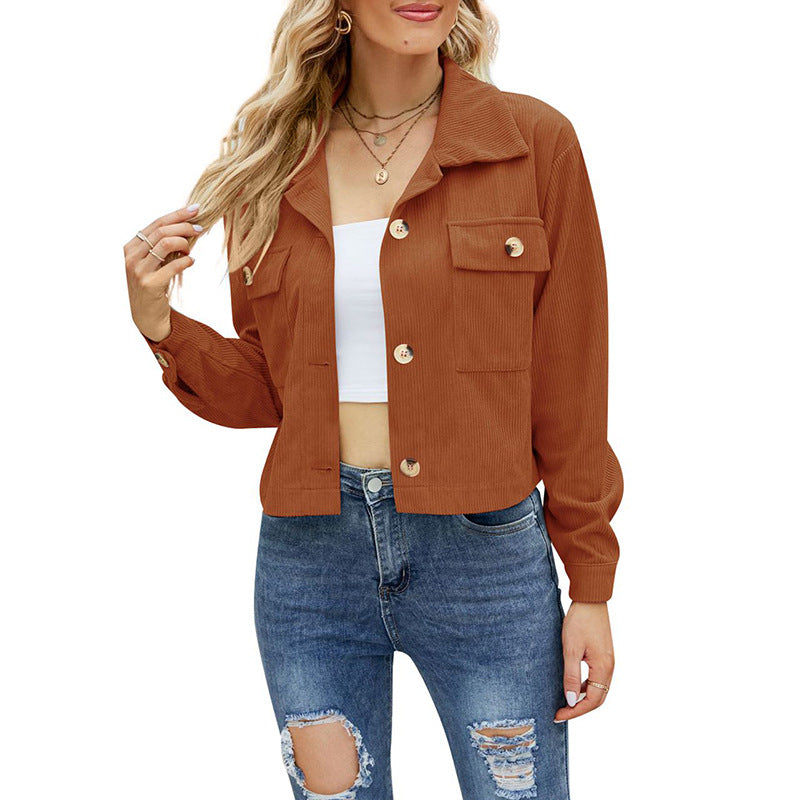 Short women's jacket with split design and side pockets Lune London