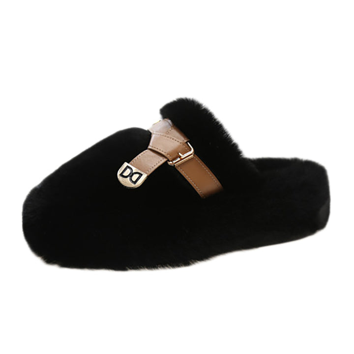 Plush slippers for women with elegant loop Lune London