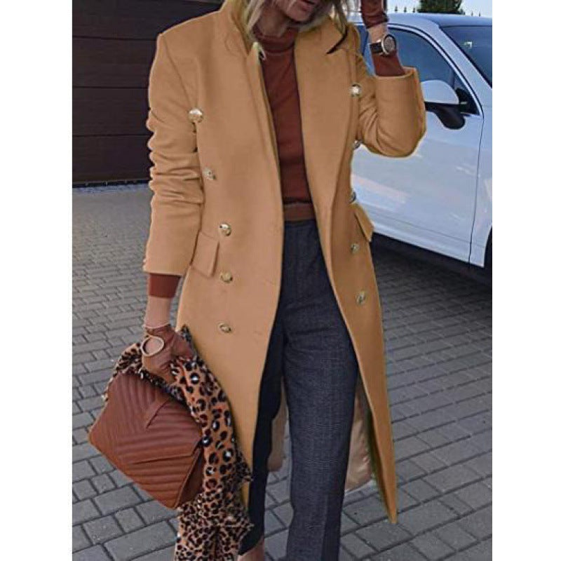 Manteau élégant à manches longues pour femmes avec double fermeture à bascule Chic & Stil