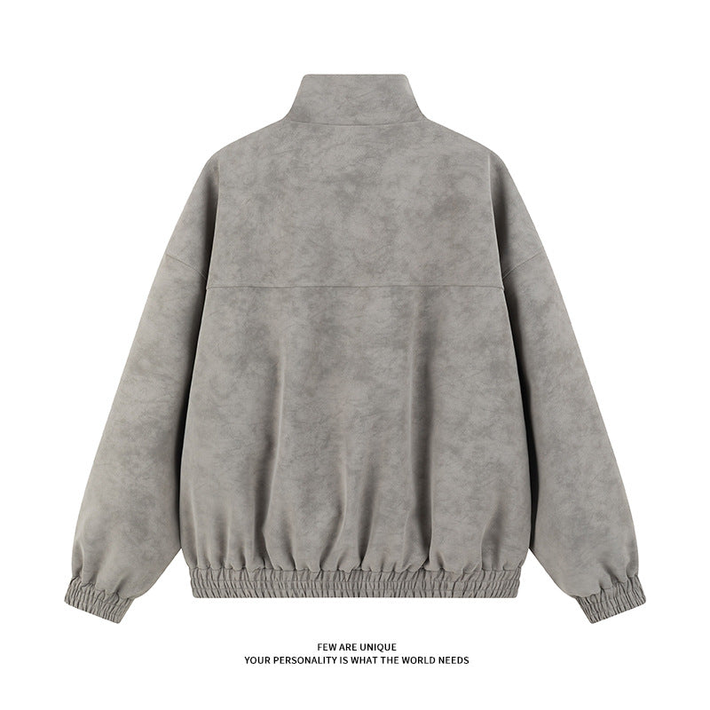 Oversized casual jacket for men with high collar and elastic waist Lune London