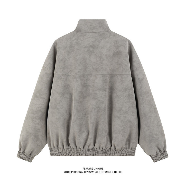 Oversized casual jacket for men with high collar and elastic waist Lune London