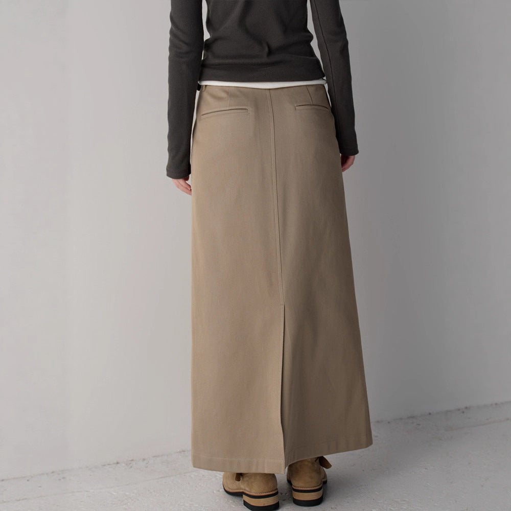 Jupe maxi élégante et taille haute pour femmes avec plis Chic & Stil
