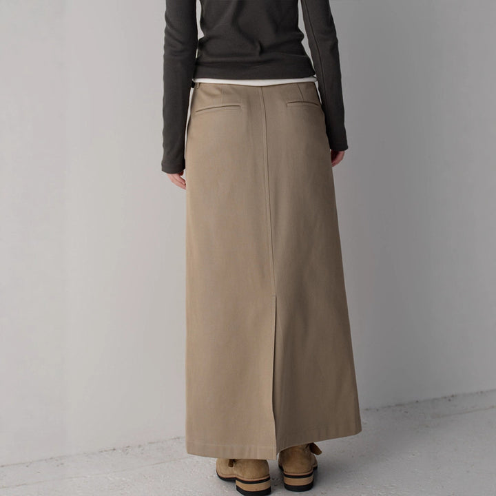 Jupe maxi élégante et taille haute pour femmes avec plis Chic & Stil