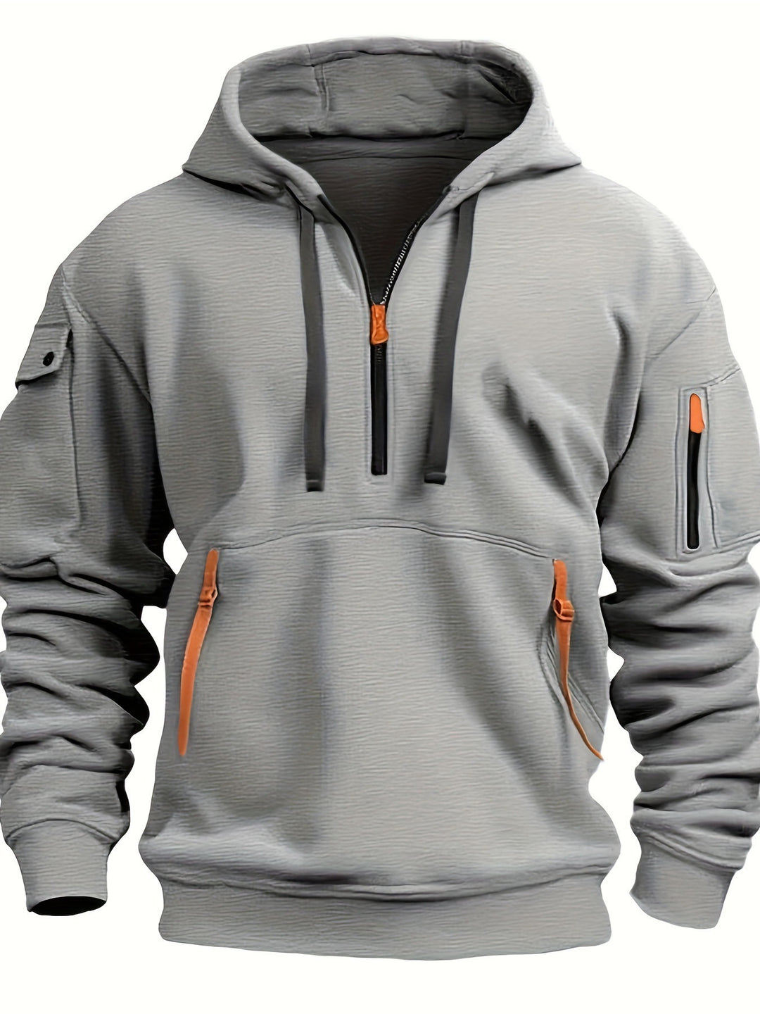 Men's functional hoodie with zipper and side pockets Chic & Stil